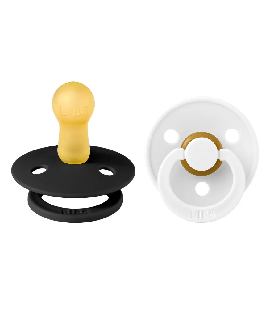 [110219] BIBS - Colour Kauçuk Emzik 2'li Set (Black / White, 1)