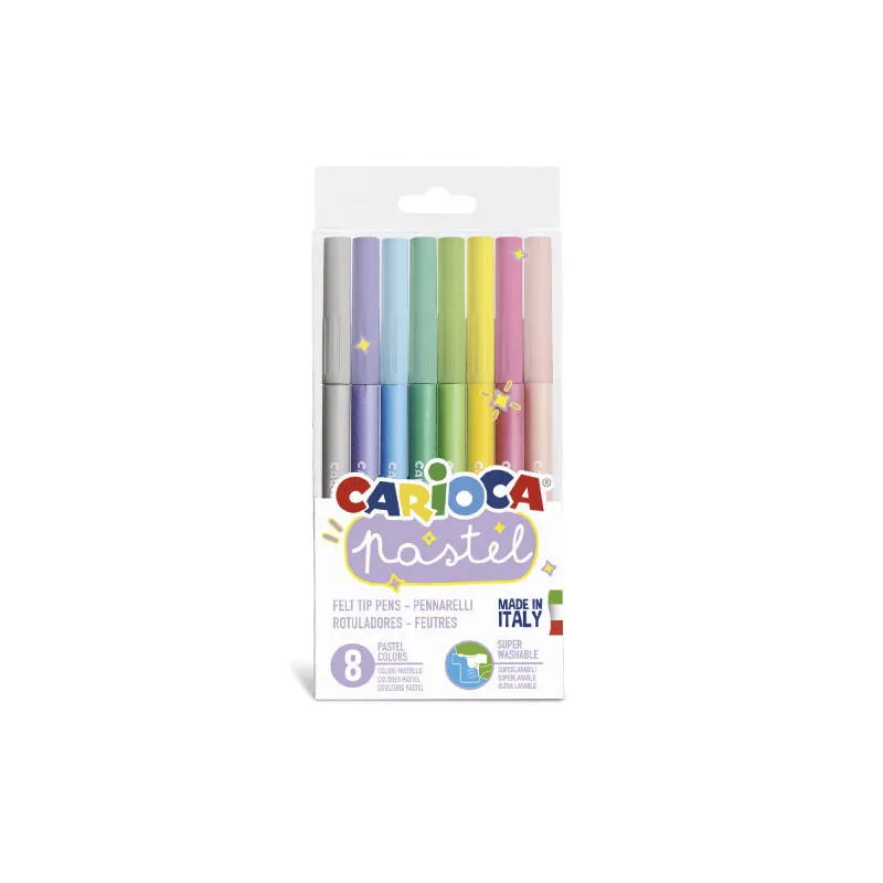 Carioca Pastel Süper Yıkanabilir Keçeli Kalem 8'li