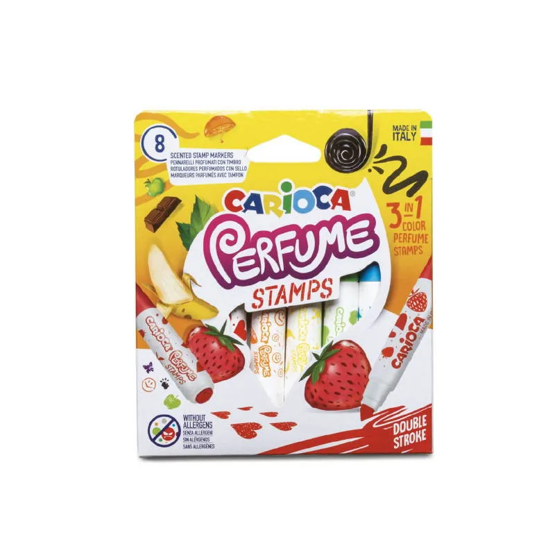 Carioca Scented Stamped Jumbo Felt Tip Pens 8 Pcs