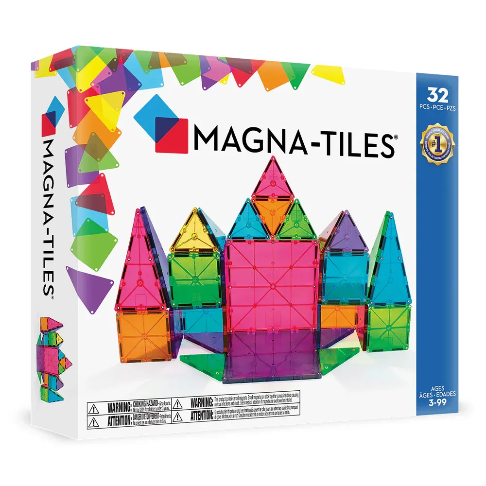 [02132] Magna Tiles - Clear Color Set Manyetik Bloklar 32 Parça
