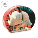 Djeco - Decorative Puzzle 24 Pieces - Teo The Dinosaur