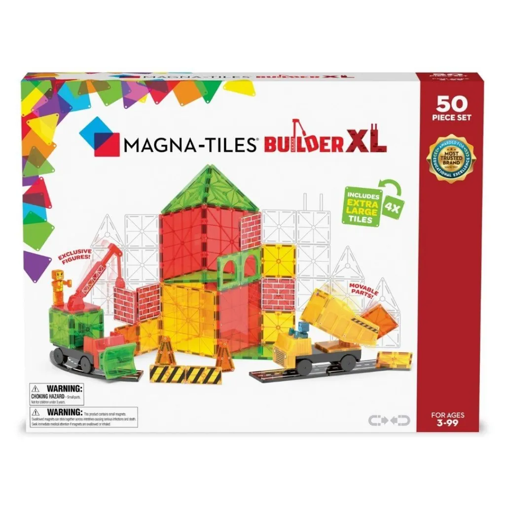 [242050TR] Magna-Tiles - İnşaat XL Manyetik Bloklar 50 Parça