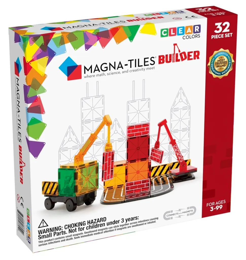 [21632] Magna Tiles - İnşaat Manyetik Bloklar 32 Parça
