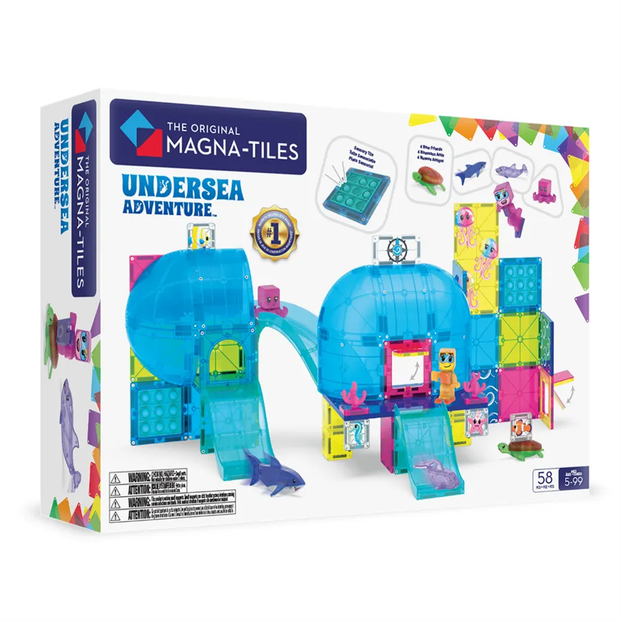 [262058UA] Magna Tiles - Undersea Adventure Magnetic Blocks - 58 Pieces