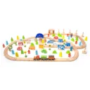 Classic World Ahşap 110 Parçalı Tren Seti