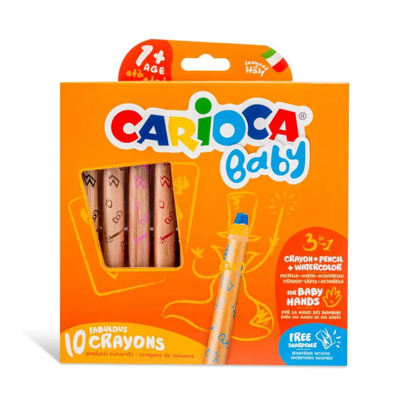 [42818] Carioca 3 in 1 Baby Wooden Jumbo Color Pencil